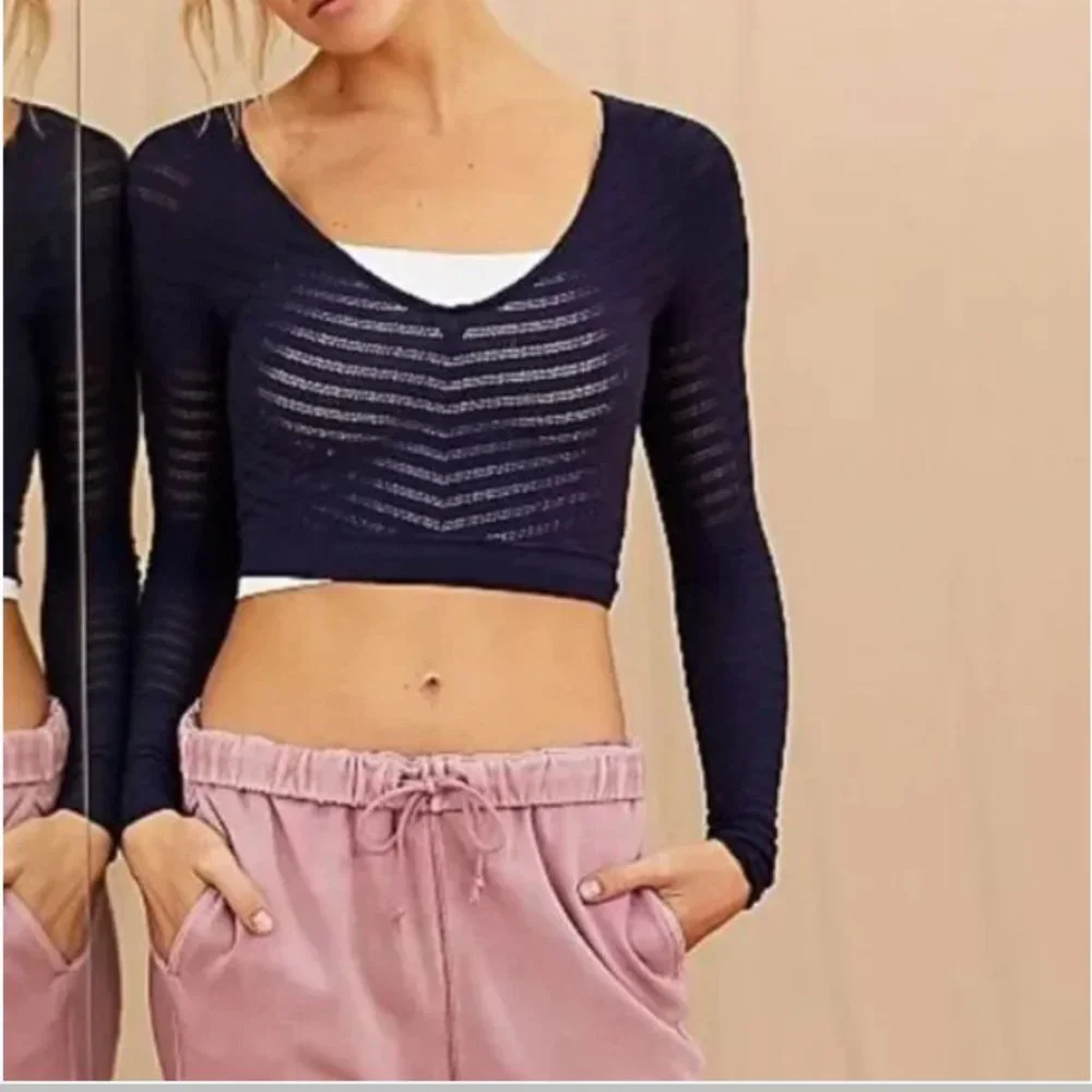 💥NWT FP Movement Gone Adrift Crop Top Blue Size XS / S